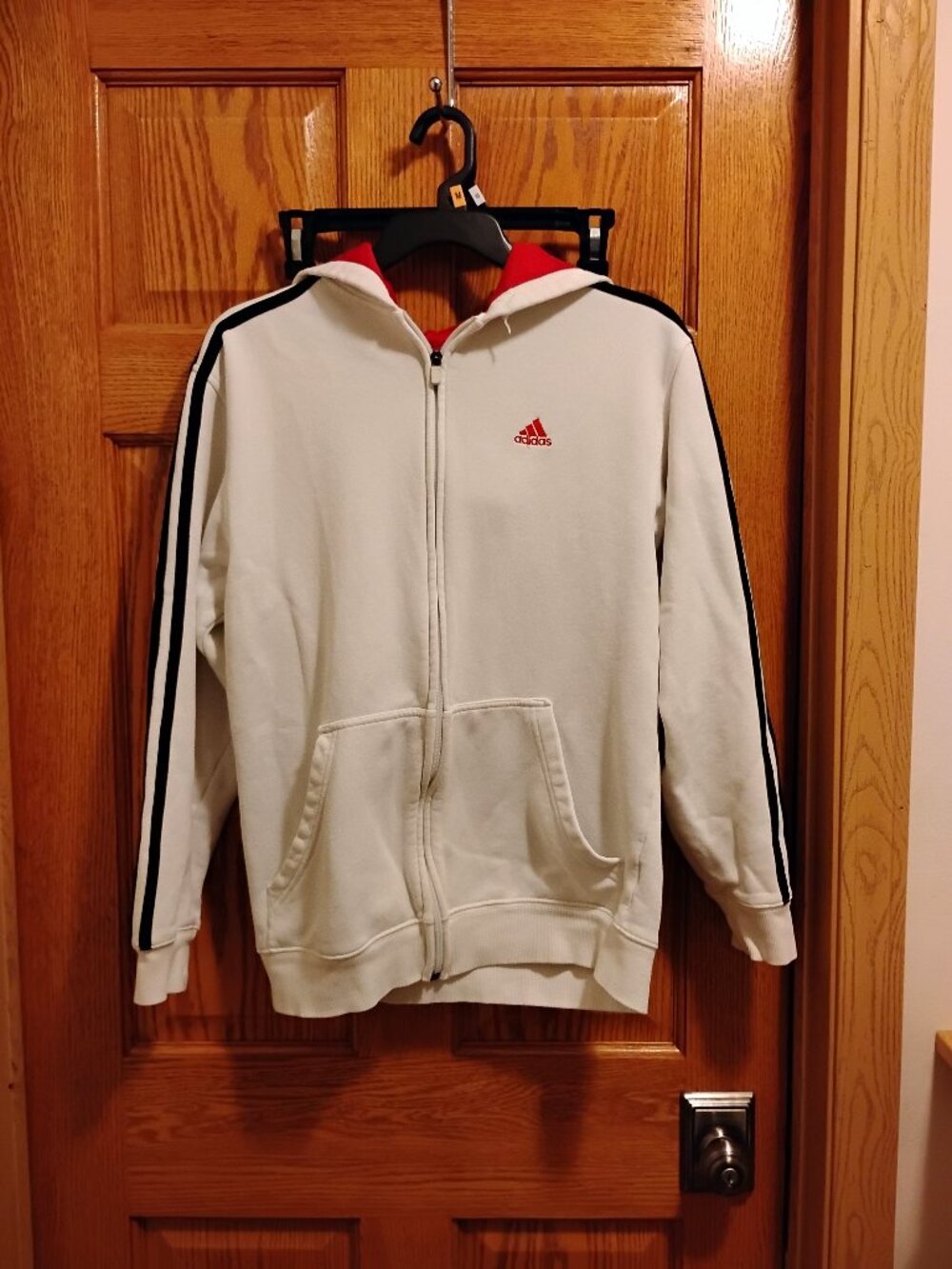 Adidas Tri Color Tri-Stripe Y2K Full Zip Jacket With Hoodie Men's Size Small